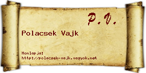 Polacsek Vajk névjegykártya